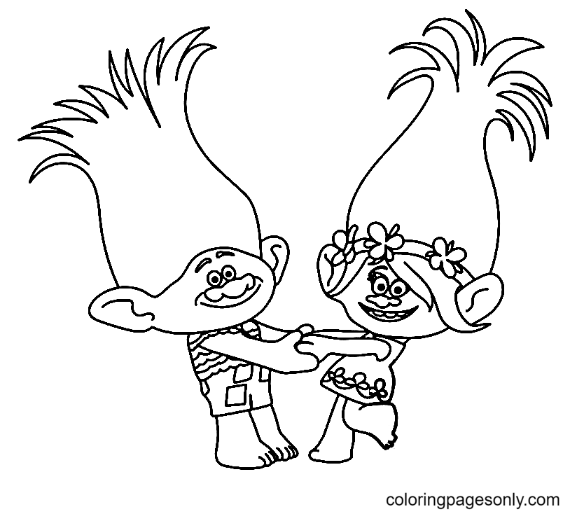 Free Printable Trolls 2 Guy Diamond Coloring Page  Poppy coloring page,  Cartoon coloring pages, Coloring pages