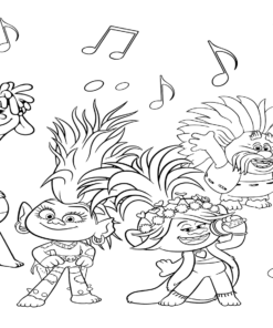 Trolls World Tour Coloring Pages Printable for Free Download