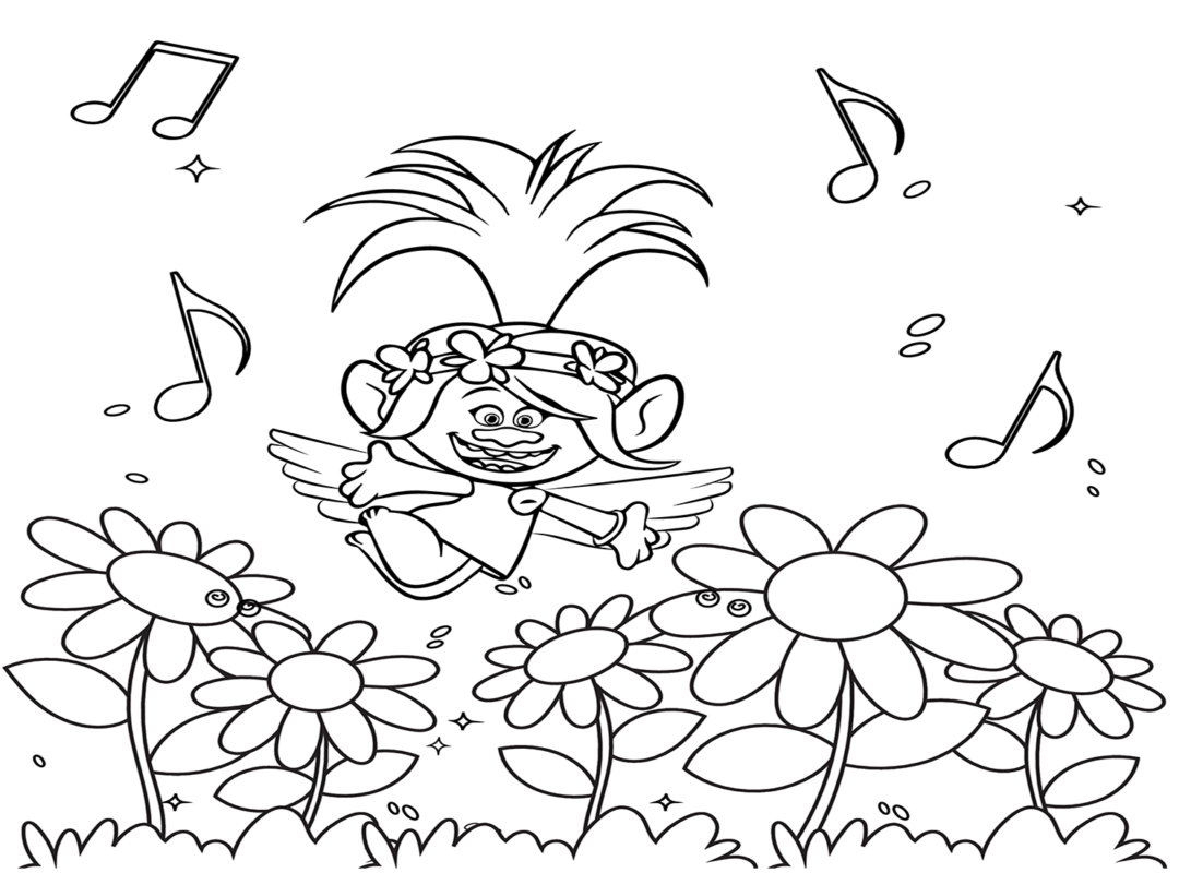 Trolls World Tour Coloring Pages Printable for Free Download