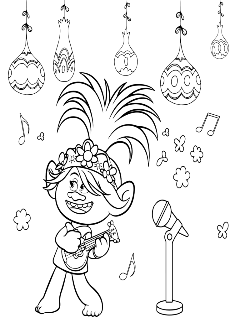 Trolls World Tour Coloring Pages Printable for Free Download