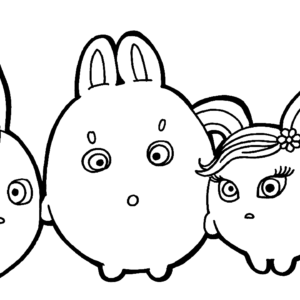 Sunny Bunnies Coloring Pages Printable for Free Download