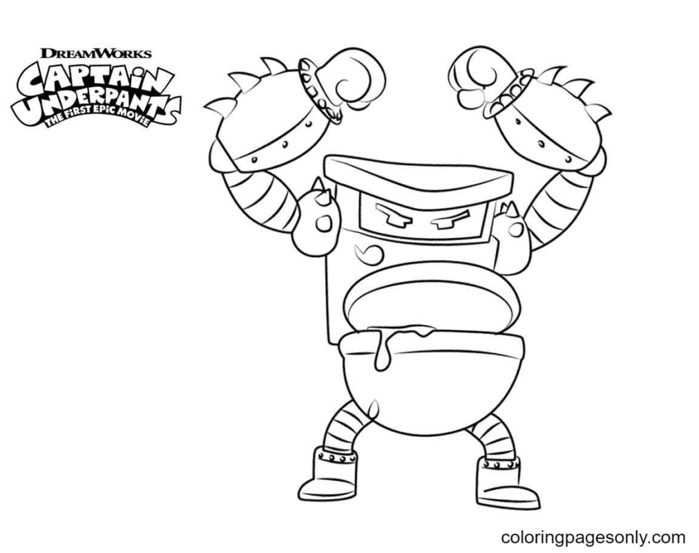 Captain Underpants Coloring Pages Printable for Free Download