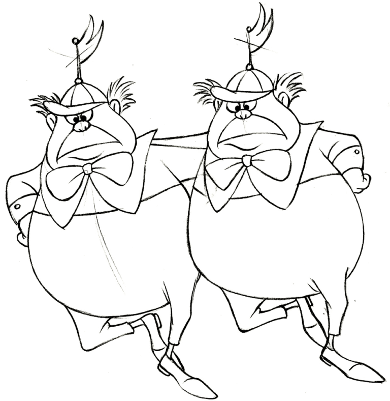 Tweedledum And Tweedledee Coloring Pages Printable For Free Download