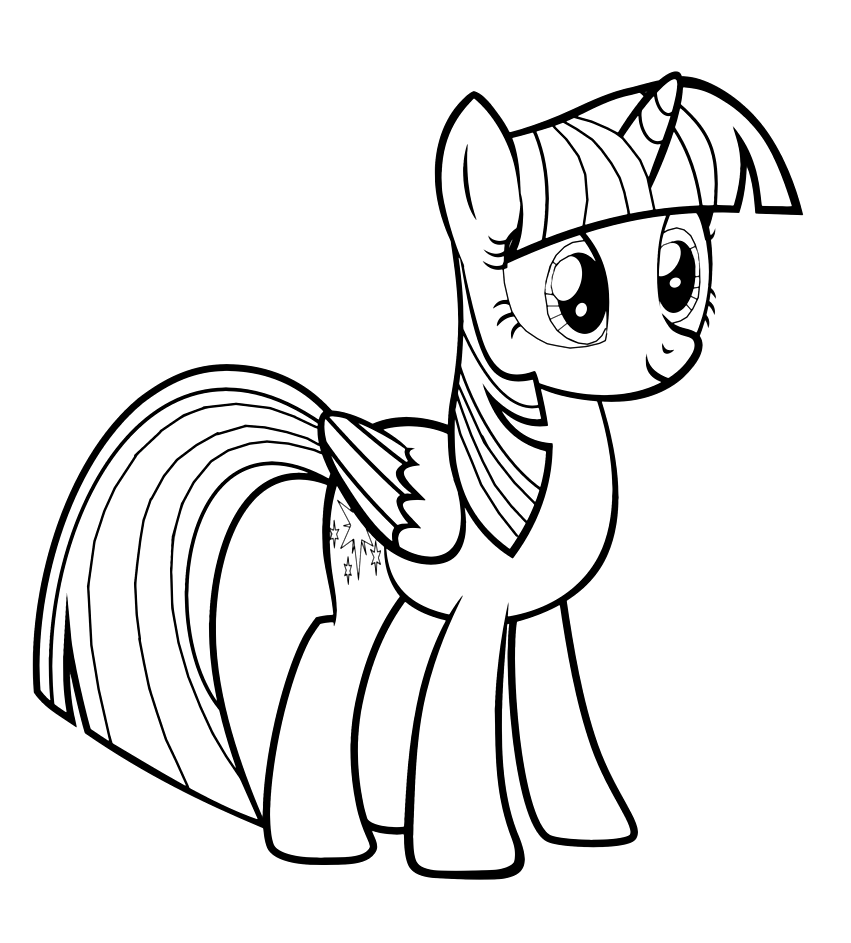 Twilight Sparkle My Little Pony Coloring Pages – Printable and Free