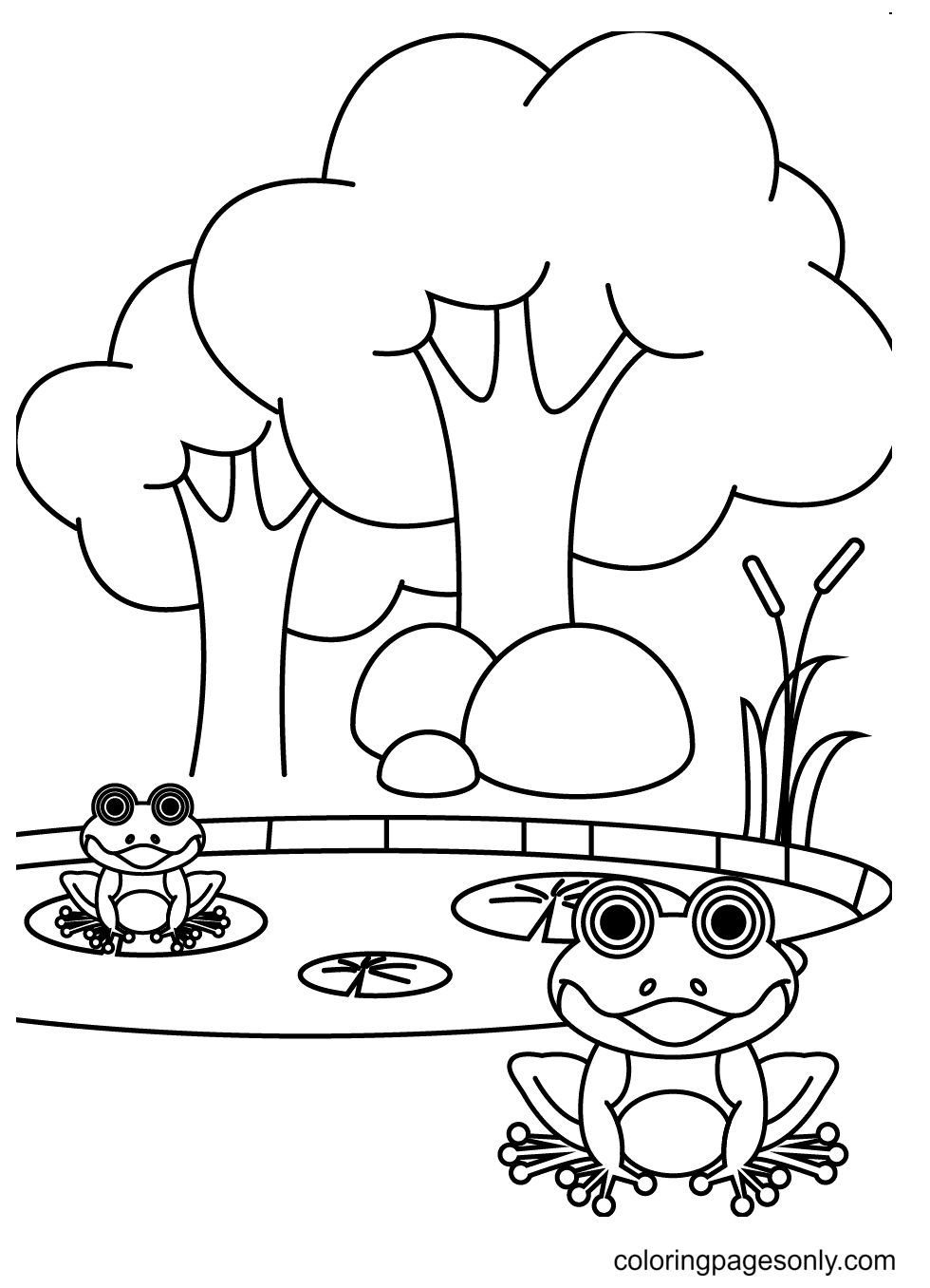 Frog Coloring Pages Printable for Free Download