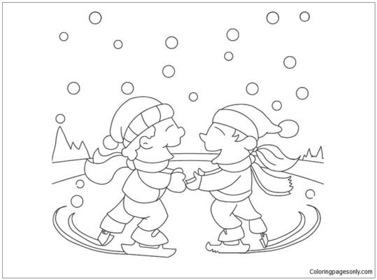 Winter Sports Coloring Pages Printable for Free Download