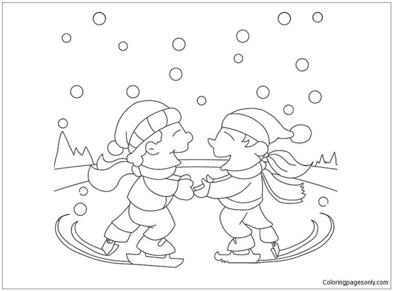 Winter Sports Coloring Pages Printable for Free Download