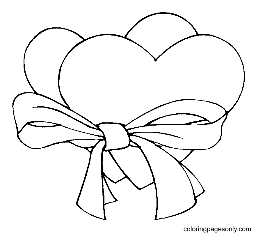 ribbon heart pictures printable