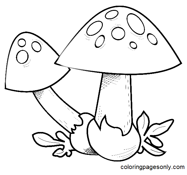 Mushroom Coloring Pages Printable for Free Download