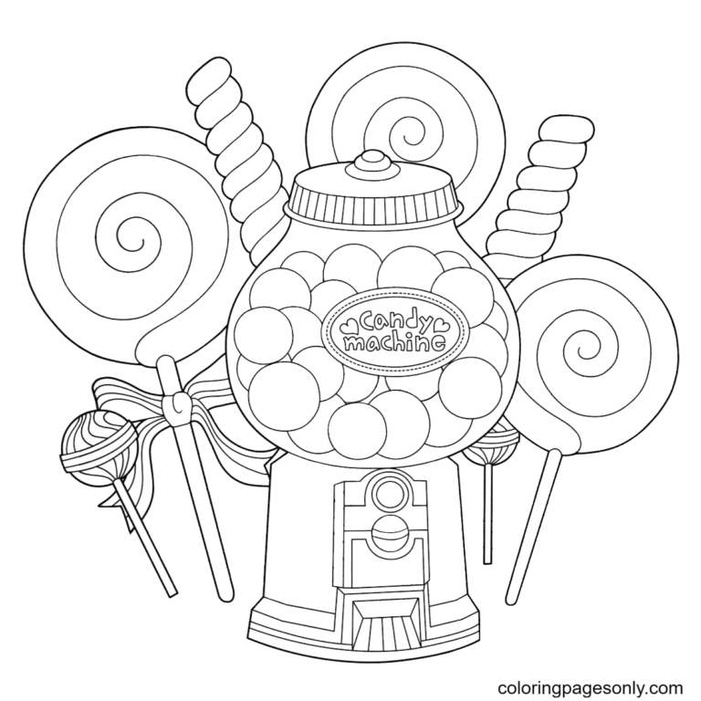 Candy Coloring Pages Printable for Free Download