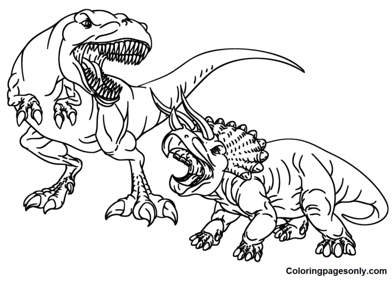 Triceratops Coloring Pages Printable for Free Download