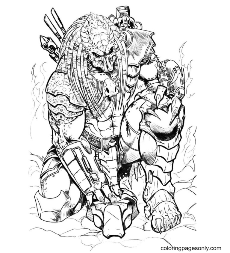 Predator Coloring Pages Printable for Free Download