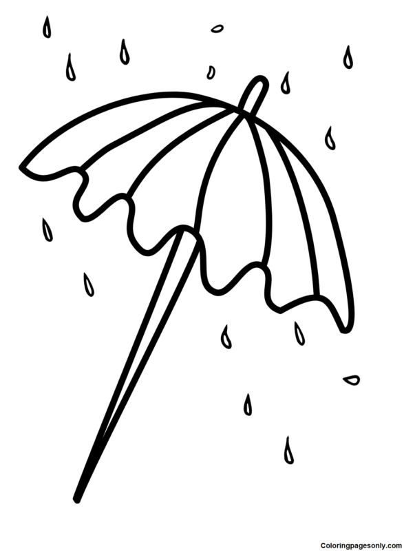 Umbrella Coloring Pages Printable for Free Download