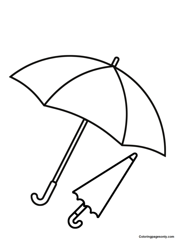 Umbrella Coloring Pages Printable for Free Download