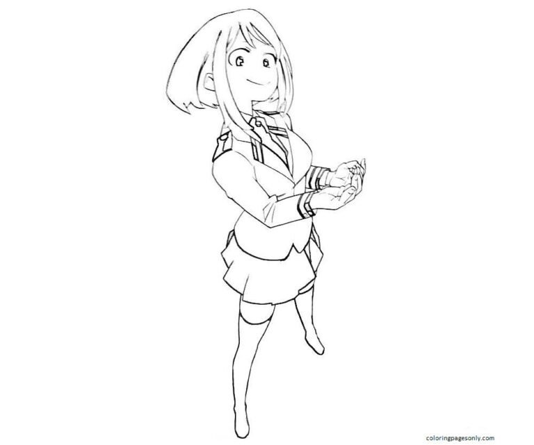 Uraraka Coloring Pages Printable for Free Download