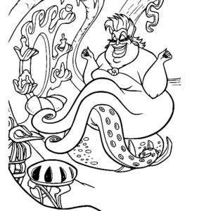 little mermaid ursula coloring pages