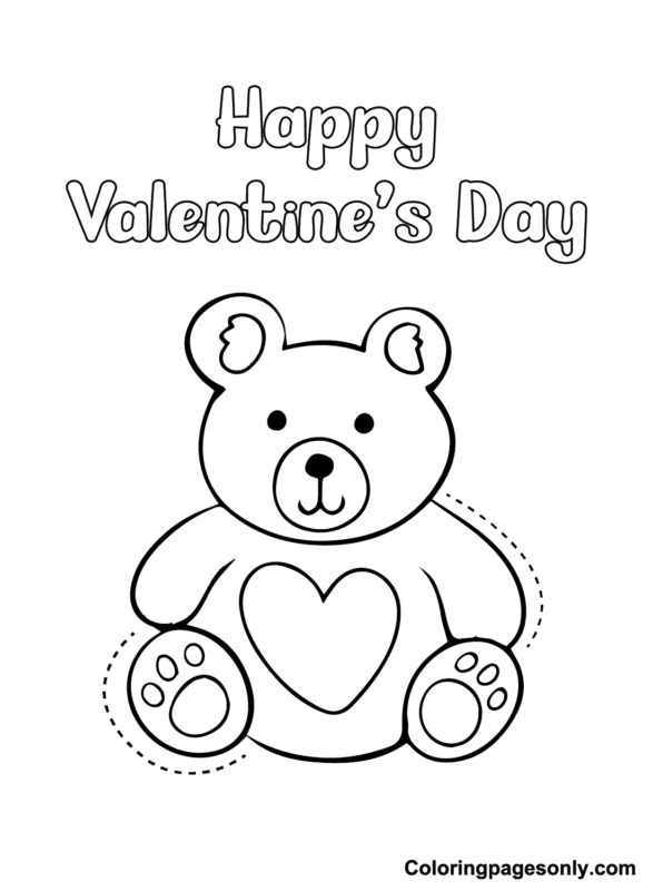 Valentines Day Cards Coloring Pages Printable for Free Download