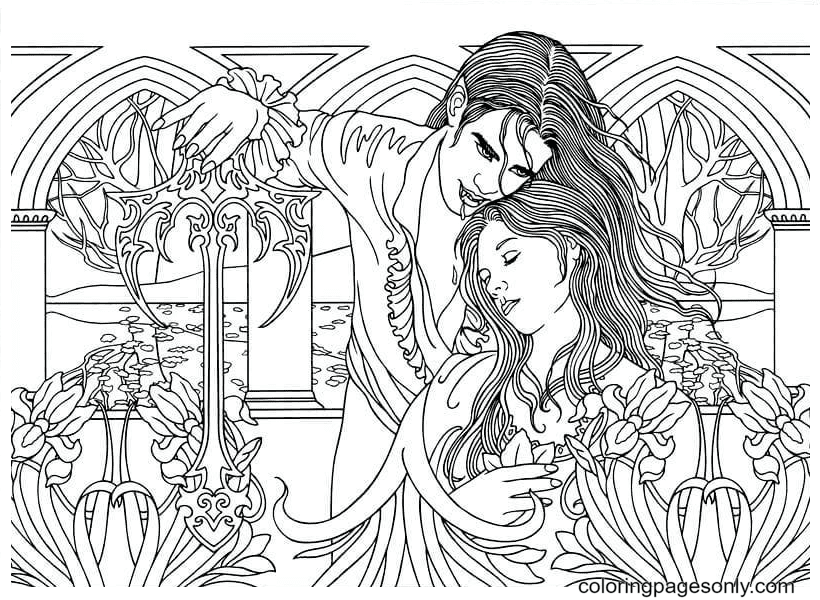 Vampire Coloring Pages Printable for Free Download