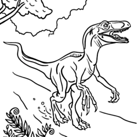 Velociraptor Coloring Pages Printable for Free Download