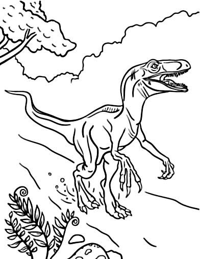 Velociraptor Coloring Pages Printable for Free Download
