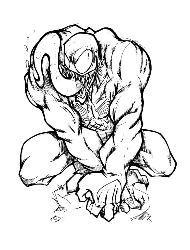 Venom Coloring Pages Printable for Free Download