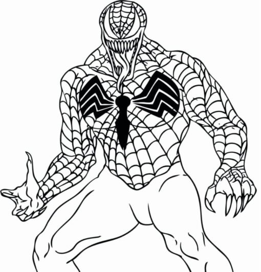 Venom Coloring Pages Printable for Free Download