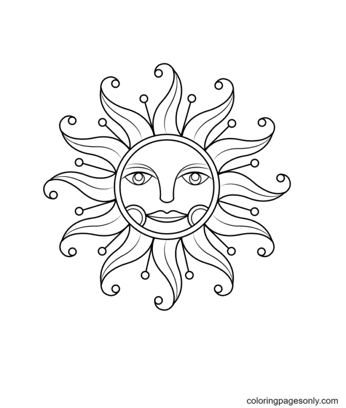 Sun Coloring Pages Printable for Free Download