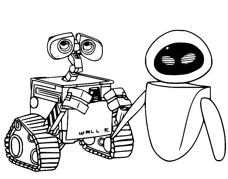 john coloring page online wall e