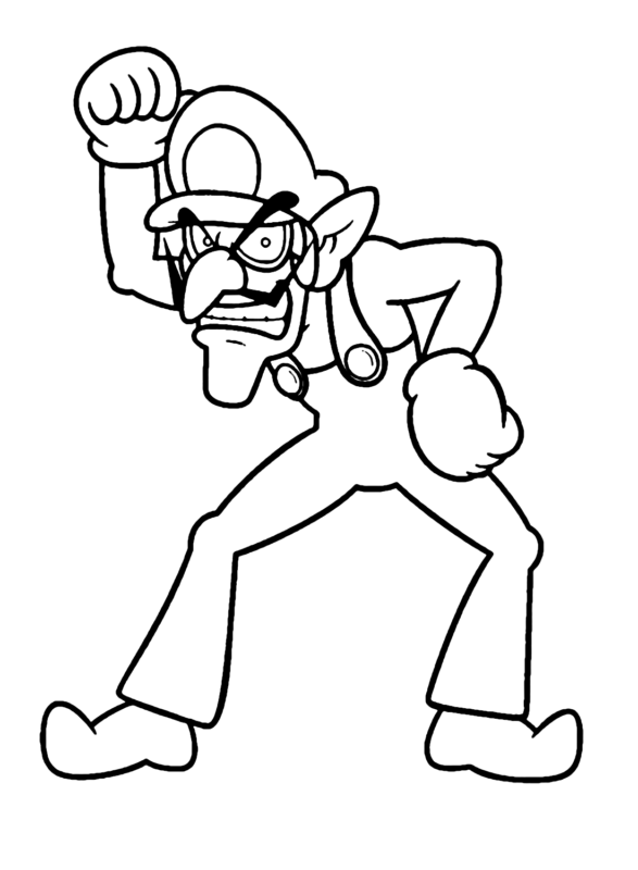 Waluigi Coloring Pages Printable For Free Download