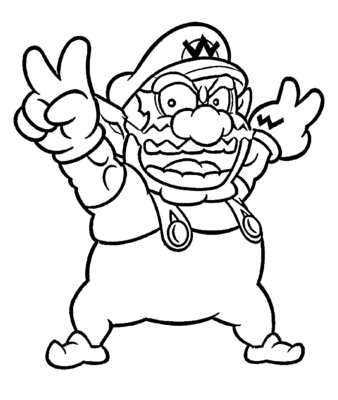 Wario Coloring Pages Printable for Free Download