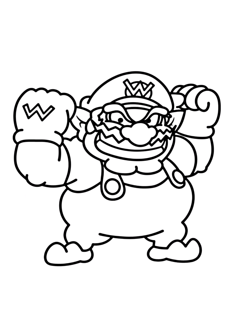 Wario Coloring Pages Printable for Free Download