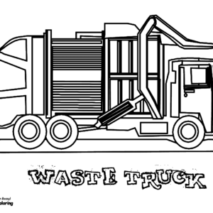 Garbage Truck Coloring Pages Printable for Free Download