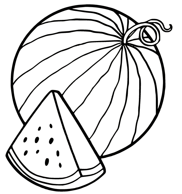 Watermelon Coloring Pages Printable for Free Download