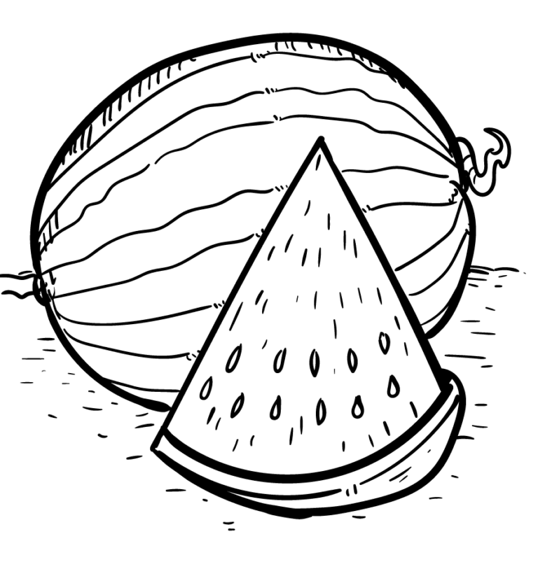 Watermelon Coloring Pages Printable for Free Download