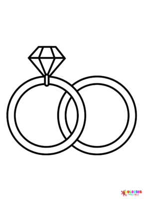 Wedding Ring Coloring Pages Printable for Free Download