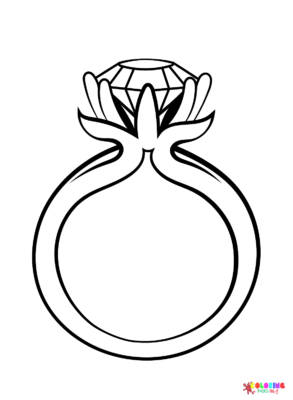 Wedding Ring Coloring Pages Printable for Free Download