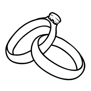 wedding ring coloring page