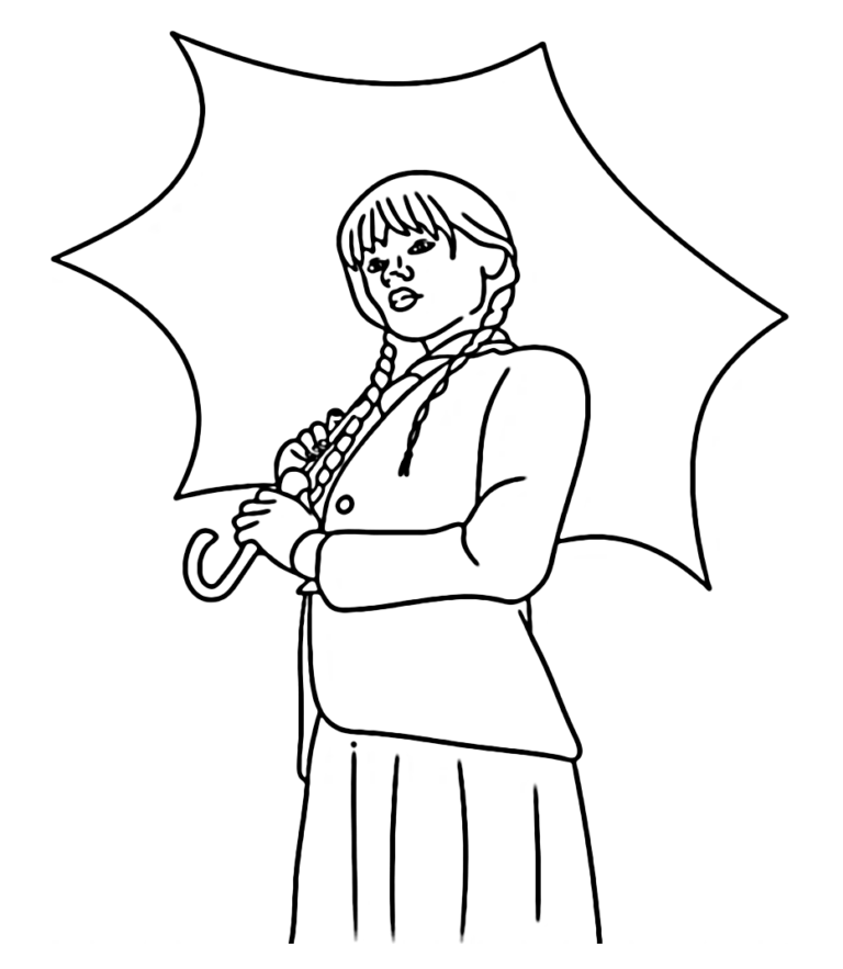 Wednesday Coloring Pages Printable for Free Download