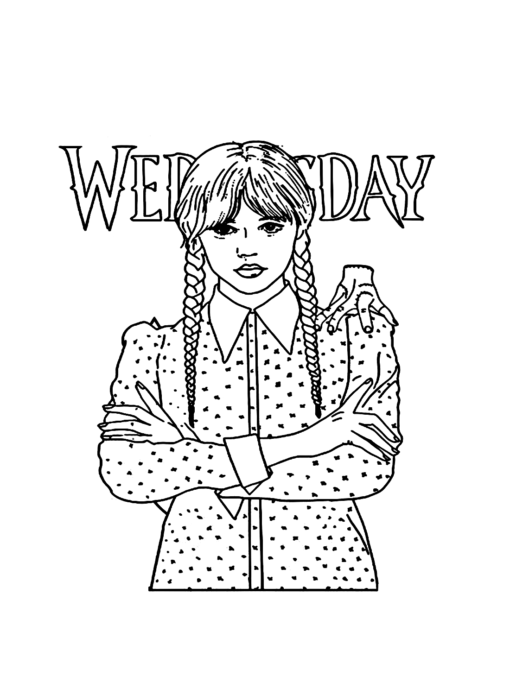 Wednesday Coloring Pages Printable for Free Download