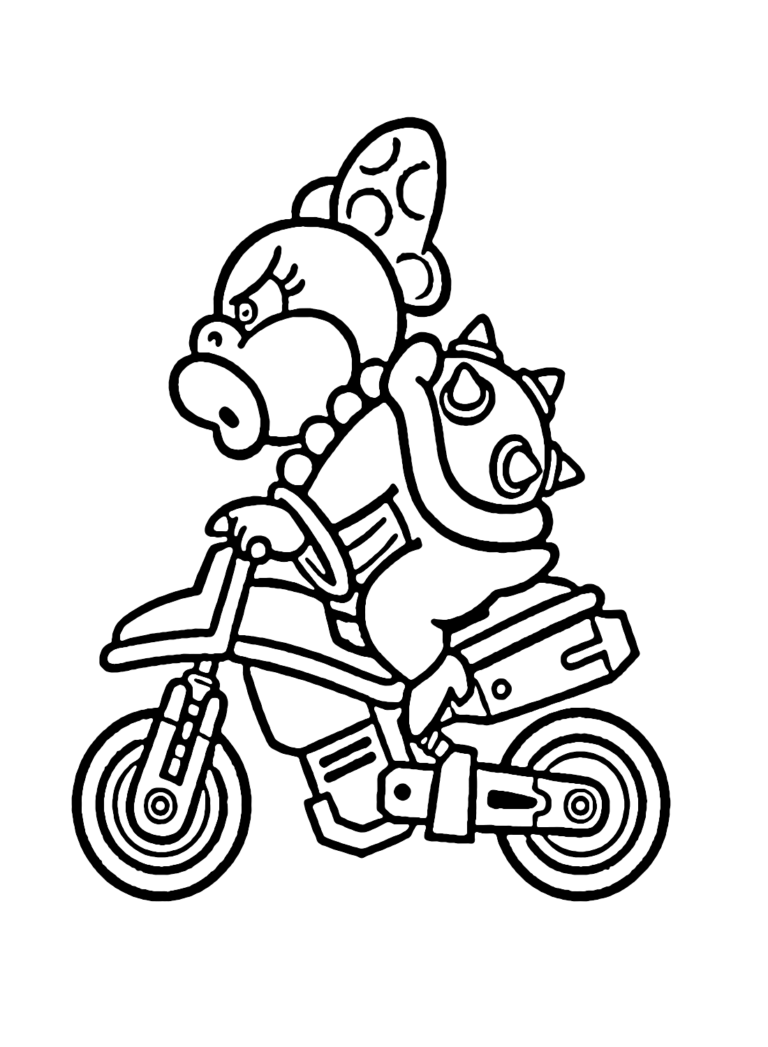 Mario Kart Coloring Pages Printable for Free Download