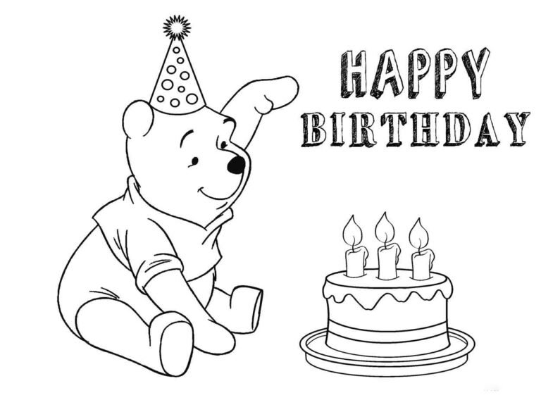 Happy Birthday Coloring Pages Printable for Free Download
