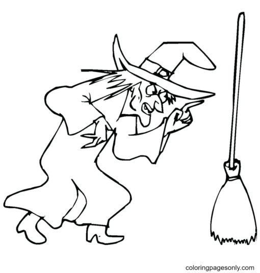 Halloween Witch Coloring Pages Printable for Free Download