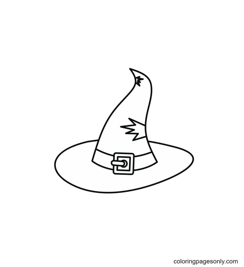 Witch Hat Coloring Pages Printable for Free Download