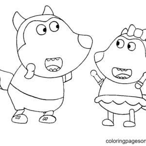 Wolfoo coloring page  Coloring pages, Strawberry shortcake coloring pages,  Coloring books