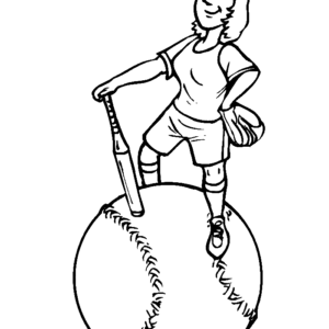 Softball Coloring Pages - Best Coloring Pages For Kids