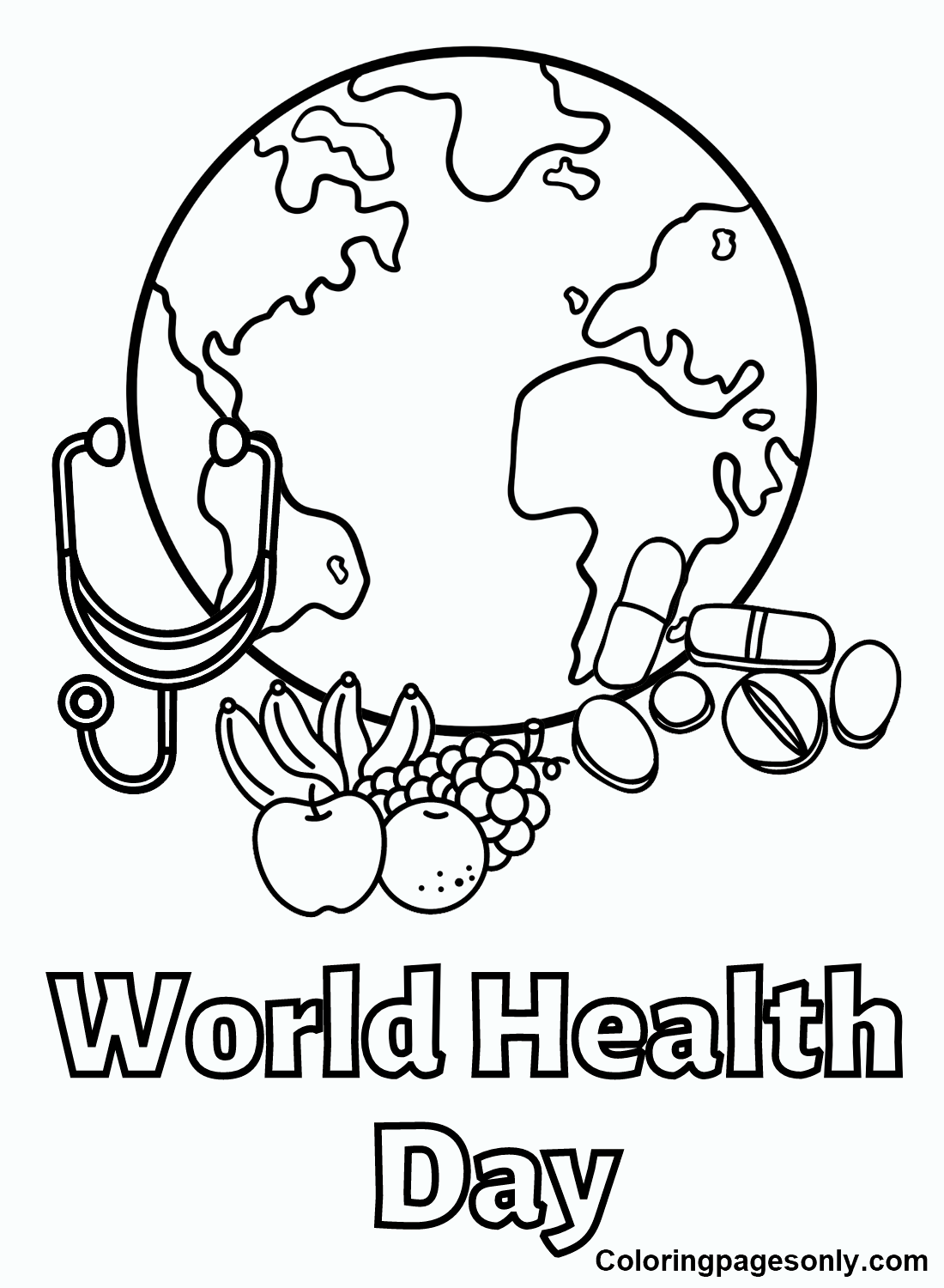 World health day card elements. Stock Vector by ©ring-ring 101947958
