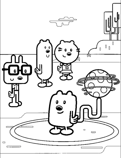 Wow Wow Wubbzy Coloring Pages Printable for Free Download