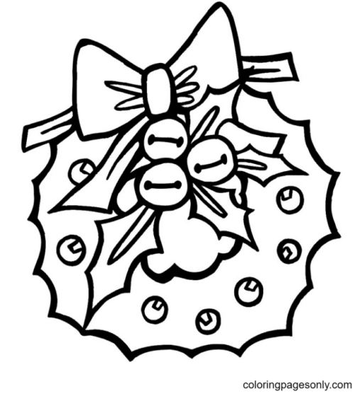 Christmas Wreath Coloring Pages Printable for Free Download