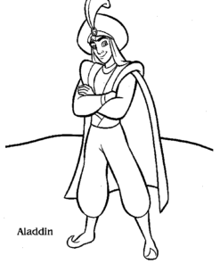 Aladdin And Abu coloring page  Free Printable Coloring Pages