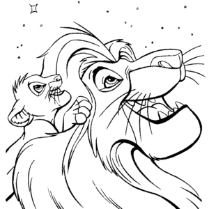 simba and mufasa coloring pages